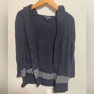 Barefoot Dreams Cozychic Lite Blue Coastal Hooded Robe Cardigan Sweater XS/S